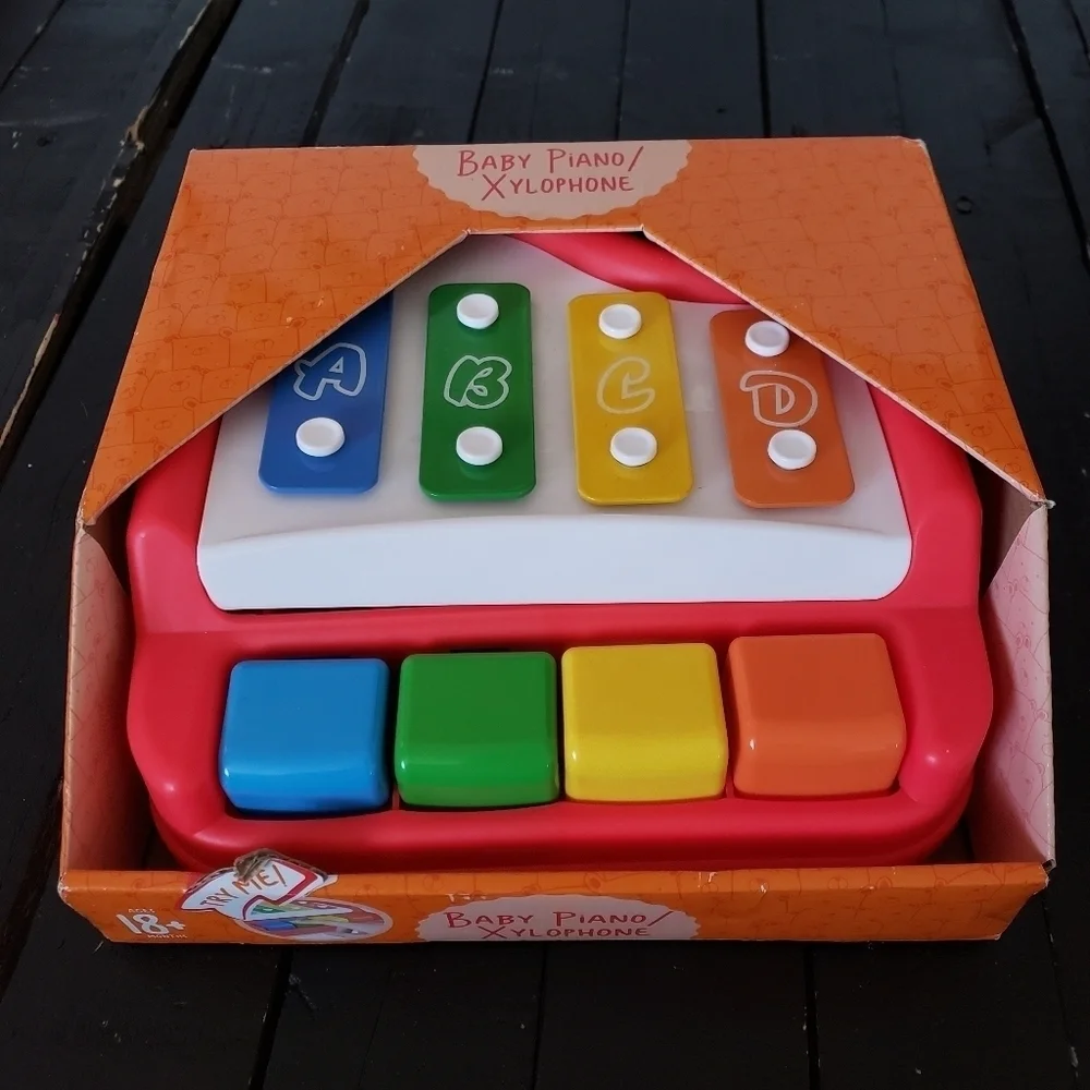 Baby Piano Xylophone Musical Toy NIB Colorful 18+ Month